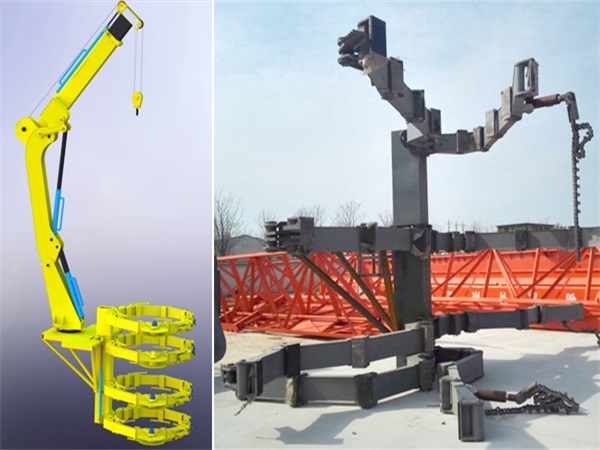 Self-Climbing Crane for Wind Turbine Maintenance